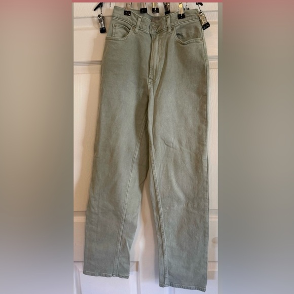 Everlane The Way-High Jean Organic Cotton Sage Green -   Size 24 Tall - Picture 8 of 8